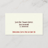Tree Trimming Care Services Business Card (Back)