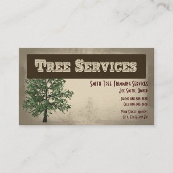 Tree Trimming Care Services Business Card by Business_Creations at Zazzle