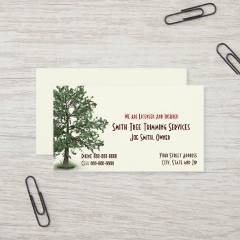 Tree Trimming Care Services Business Card by Business_Creations at Zazzle