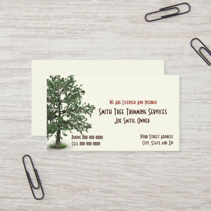 Tree Trimming Care Services Business Card Zazzle Com