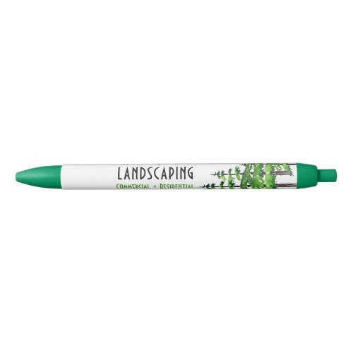 Tree Trimming Landscaping Business Black Ink Pen