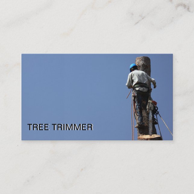 Tree Trimming/Landscaping Business Card Template (Front)