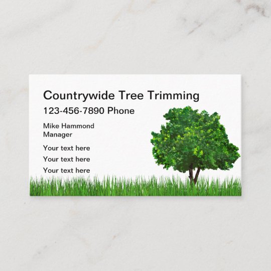 Tree Trimming Landscaping Services Business Card
