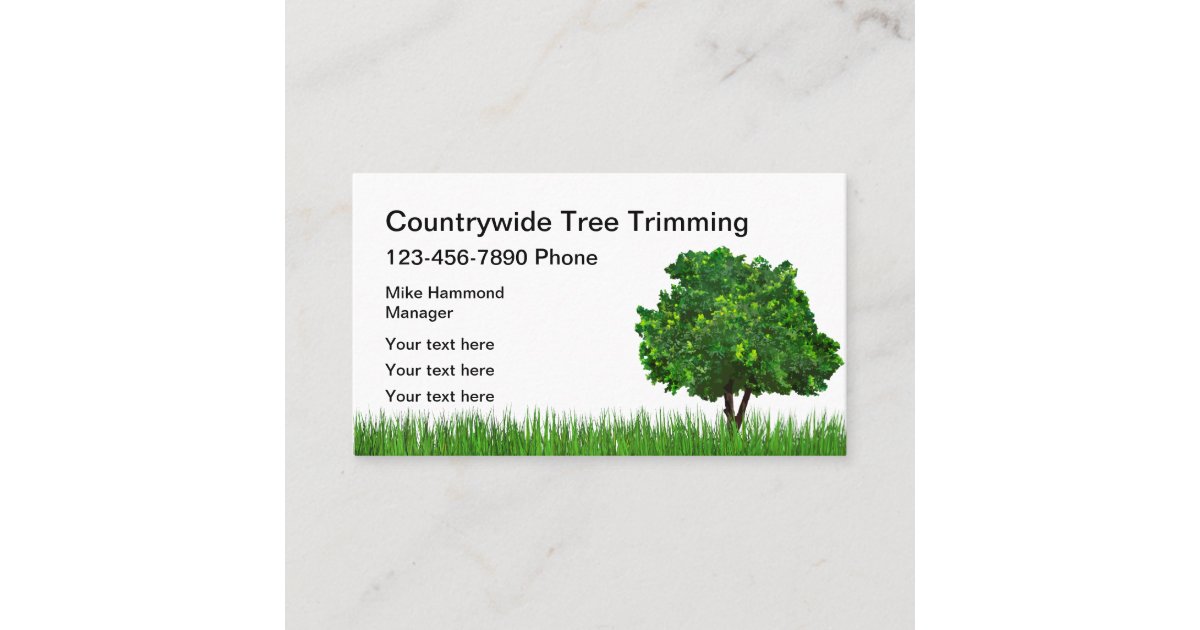 Tree Trimming Landscaping Services Business Card Zazzle