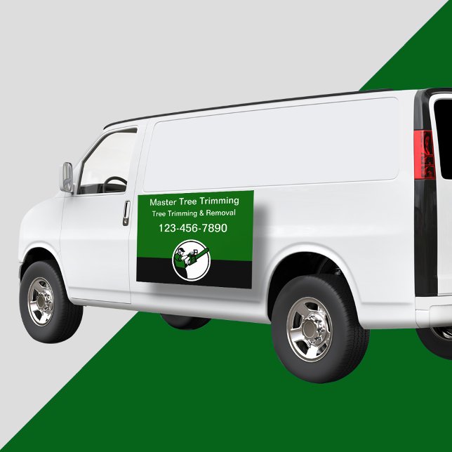 Tree Trimming Logo Business Mobile Car Magnets (Creator Uploaded)