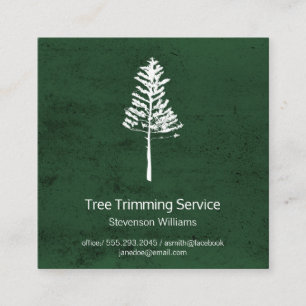 Tree Trimming Nature Outdoors Landscape Square Business Card