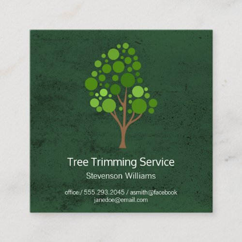 Tree Trimming  Nature Outdoors  Landscape Square Business Card