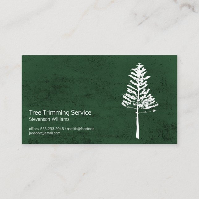 Tree Trimming | Nature Outdoors | Landscaping Business Card (Front)