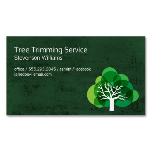 Tree Trimming Nature Outdoors Tree Business Card Magnet