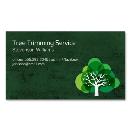 Tree Trimming  Nature Outdoors  Tree Business Card Magnet