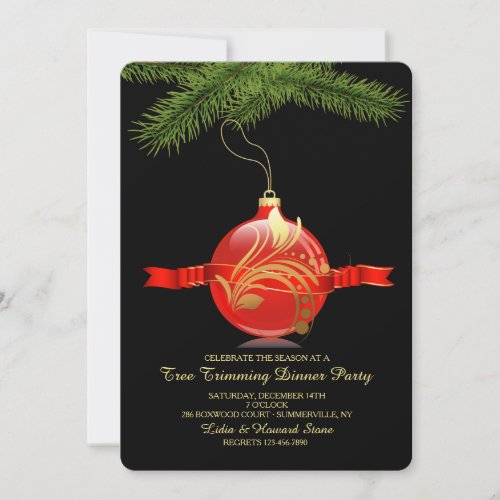 Tree Trimming Party Invitation