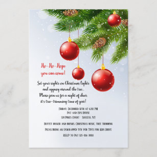 Tree Trimming Party Invitation