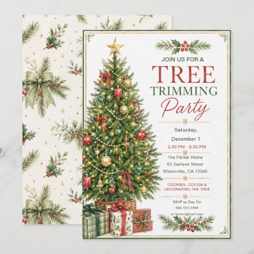Tree Trimming Party Invitation