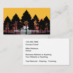 Tree Trimming Removal Clearing Business Card