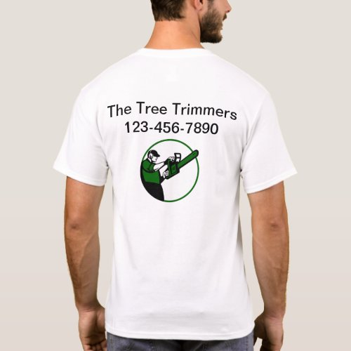 Tree Trimming Service Business Logo Work Shirts