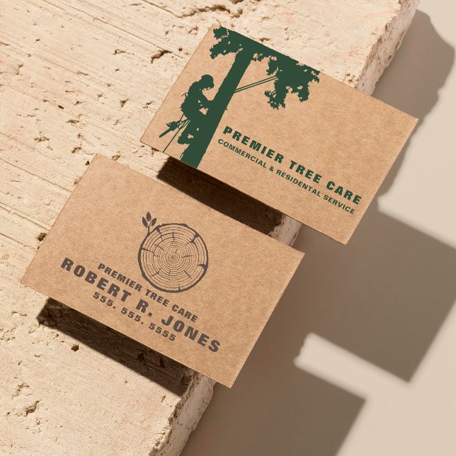 Tree Trimming Service Professional Business Logo Card (Creator Uploaded)