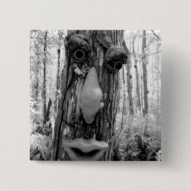 Tree troll on a Big Cypress tree. Pinback Button (Front)