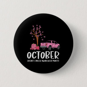 Tree Truck October Breast Cancer Awareness Month G Button