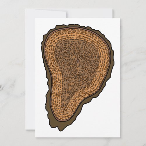 Tree Trunk Cross Section Growth Rings Trees Invitation
