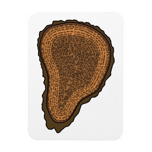 Tree Trunk Cross Section Growth Rings Trees Magnet