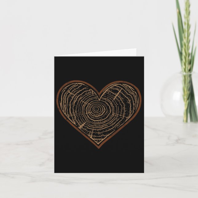 Tree Trunk Heart  Card (Front)