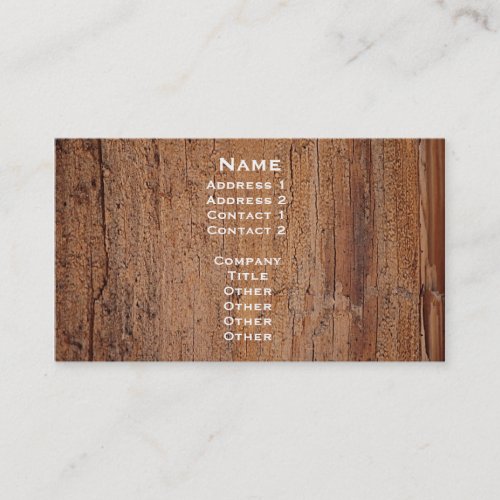 Tree Trunk Image Card Business Card Templates