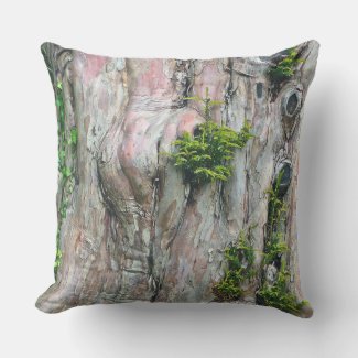 TREE TRUNK, KNOT-HOLES,MOSS