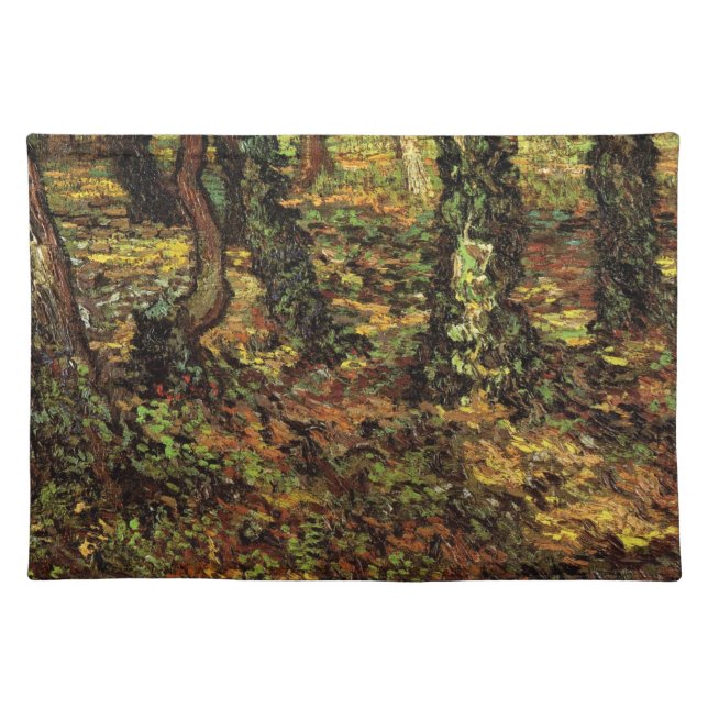 Tree Trunks with Ivy by Vincent van Gogh Cloth Placemat (Front)