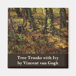 Tree Trunks with Ivy by Vincent van Gogh Magnet