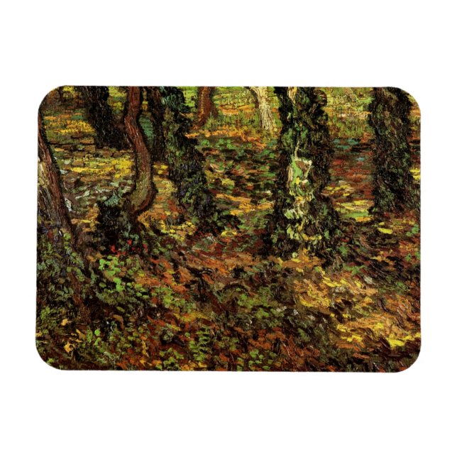 Tree Trunks with Ivy by Vincent van Gogh Magnet (Horizontal)