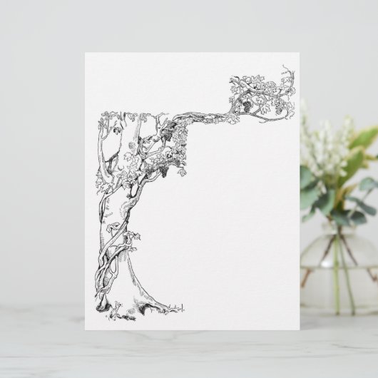 Tree Vines Blank Book of Shadows Page (Standing Front)