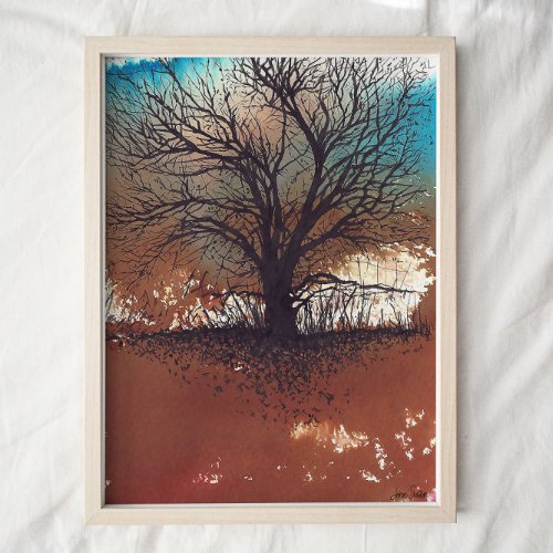 Tree Watercolor Art Print