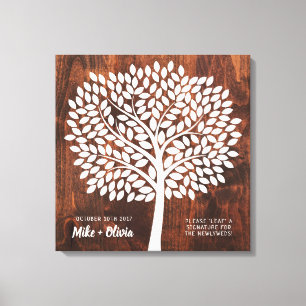 Tree Wedding Guest Book Alternative   190 Leaves