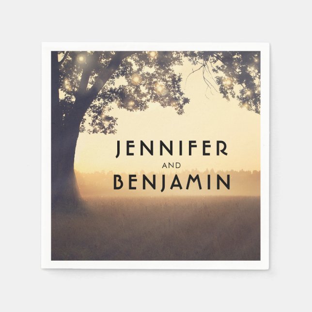 Tree Wedding Napkins (Front)