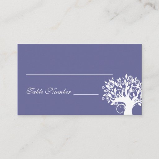 Customizable Tree Wedding Seating Card Purple 669 Business Card Templates