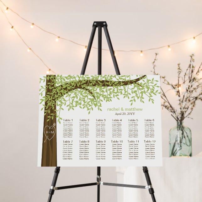 Tree Wedding Seating Chart Foam Board (In Situ (Stand))
