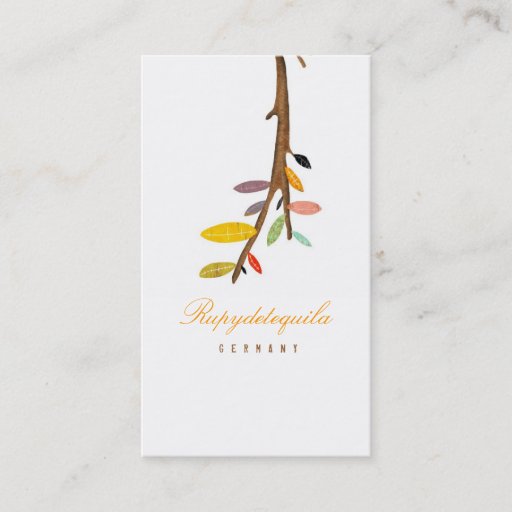 Customizable Tree White Business Card