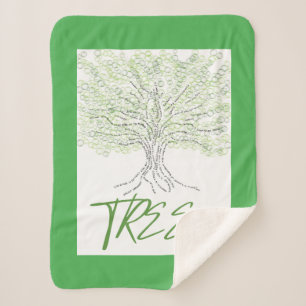 Tree Wisdom Sherpa Blanket