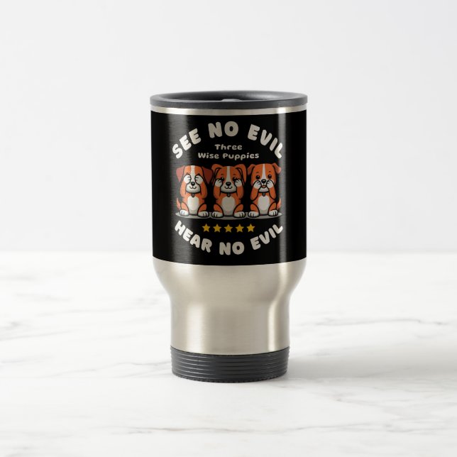 Tree Wise Puppies Travel Mug (Center)