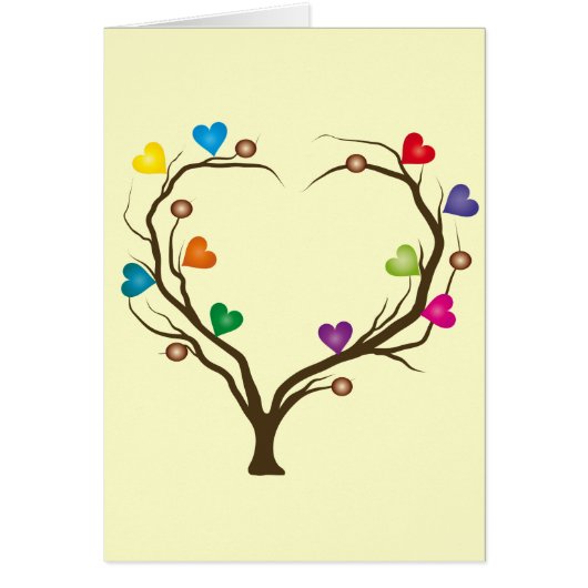 tree with bright hearts cards (Front)