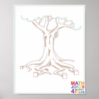 Tree with Cube Roots Poster