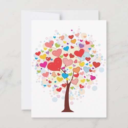 Tree With Heart Shaped Leaves Invitations