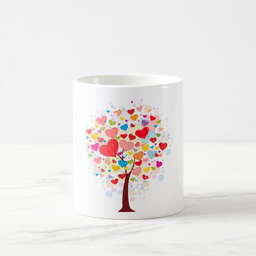 Tree With Heart Shaped Leaves Mug