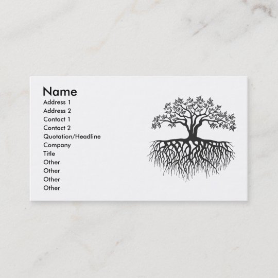 Tree With Roots Business Card 