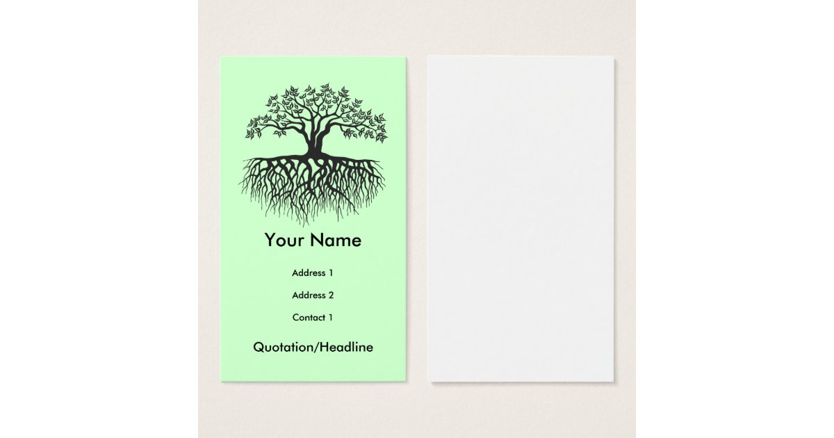 Tree With Roots Business Card 