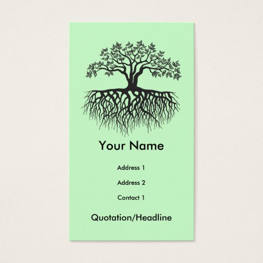 Tree with roots business card | Zazzle