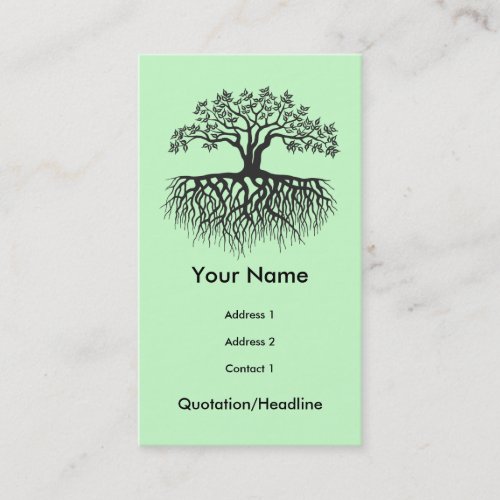 Tree with roots business cards