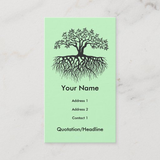 Customizable Tree with roots business cards