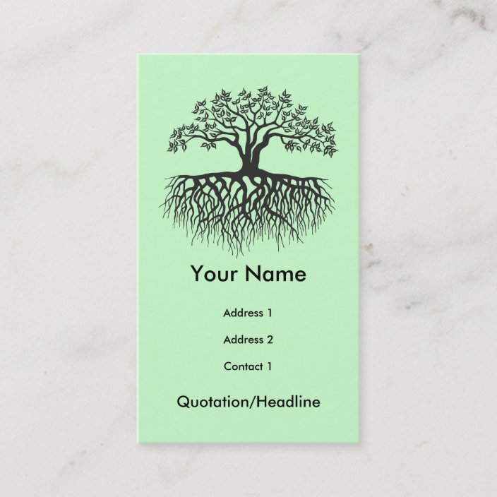 Tree with roots business card | Zazzle.com