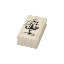 Tree with Shading Art Stamp